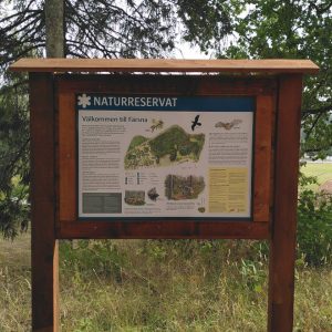 Reservatsskylt Färsna naturreservat